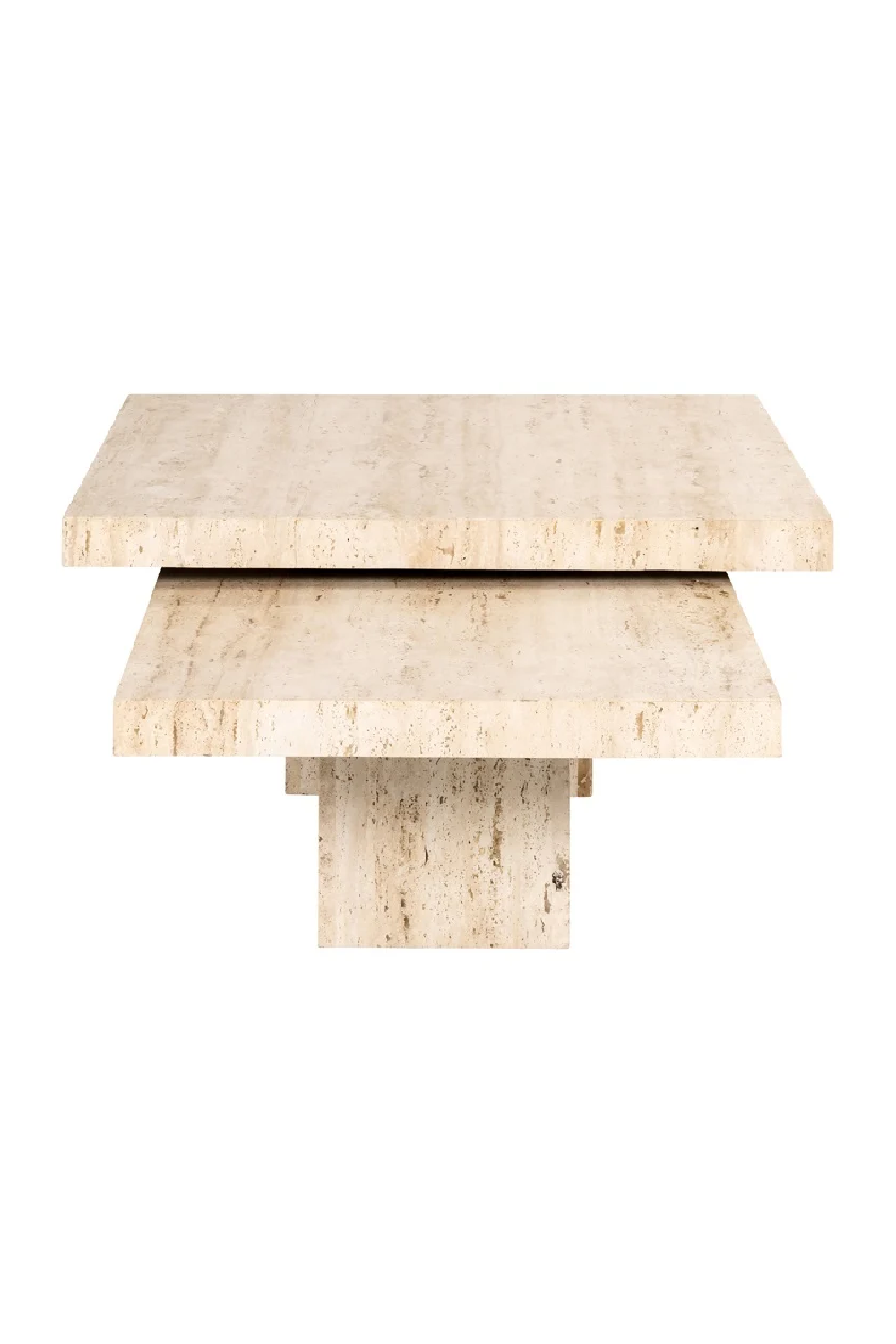 Square Travertine Coffee Table (2) | Oroa.com