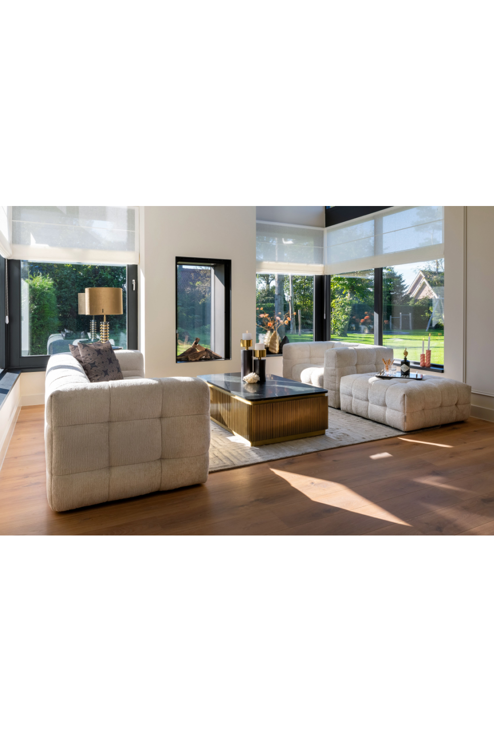 Gold Rectangular Coffee Table | Oroa.com