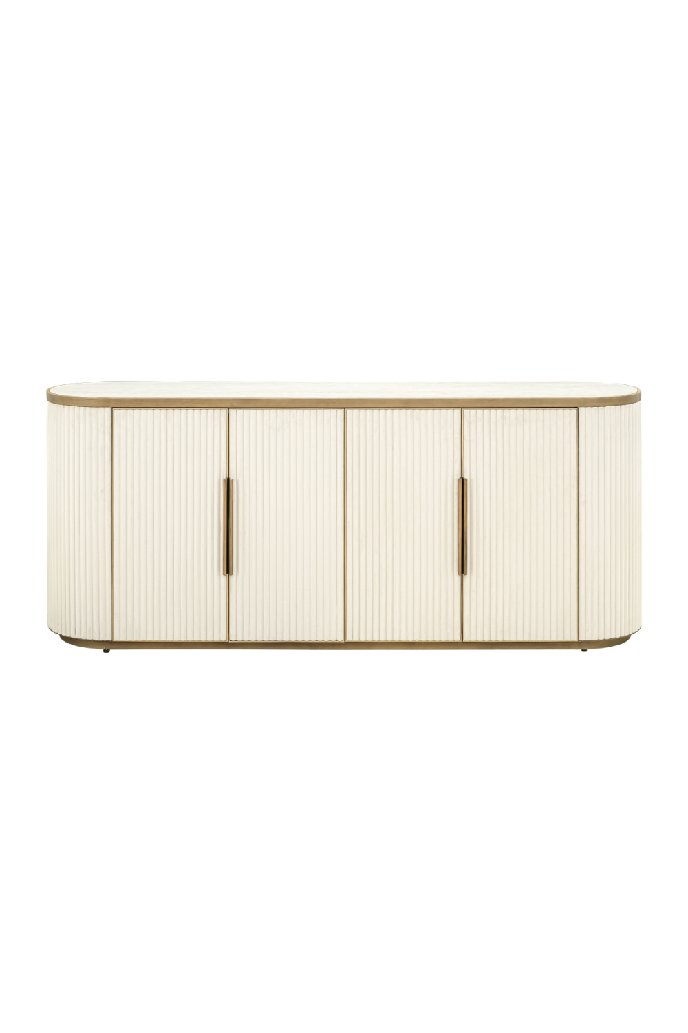 White Ceramic 4-Door Sideboard | Oroa.com