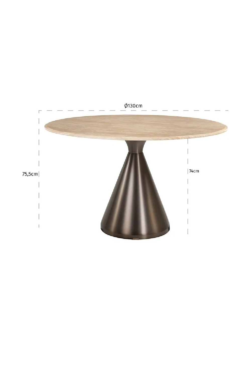 Conical Steel Dining Table | Oroa.com
