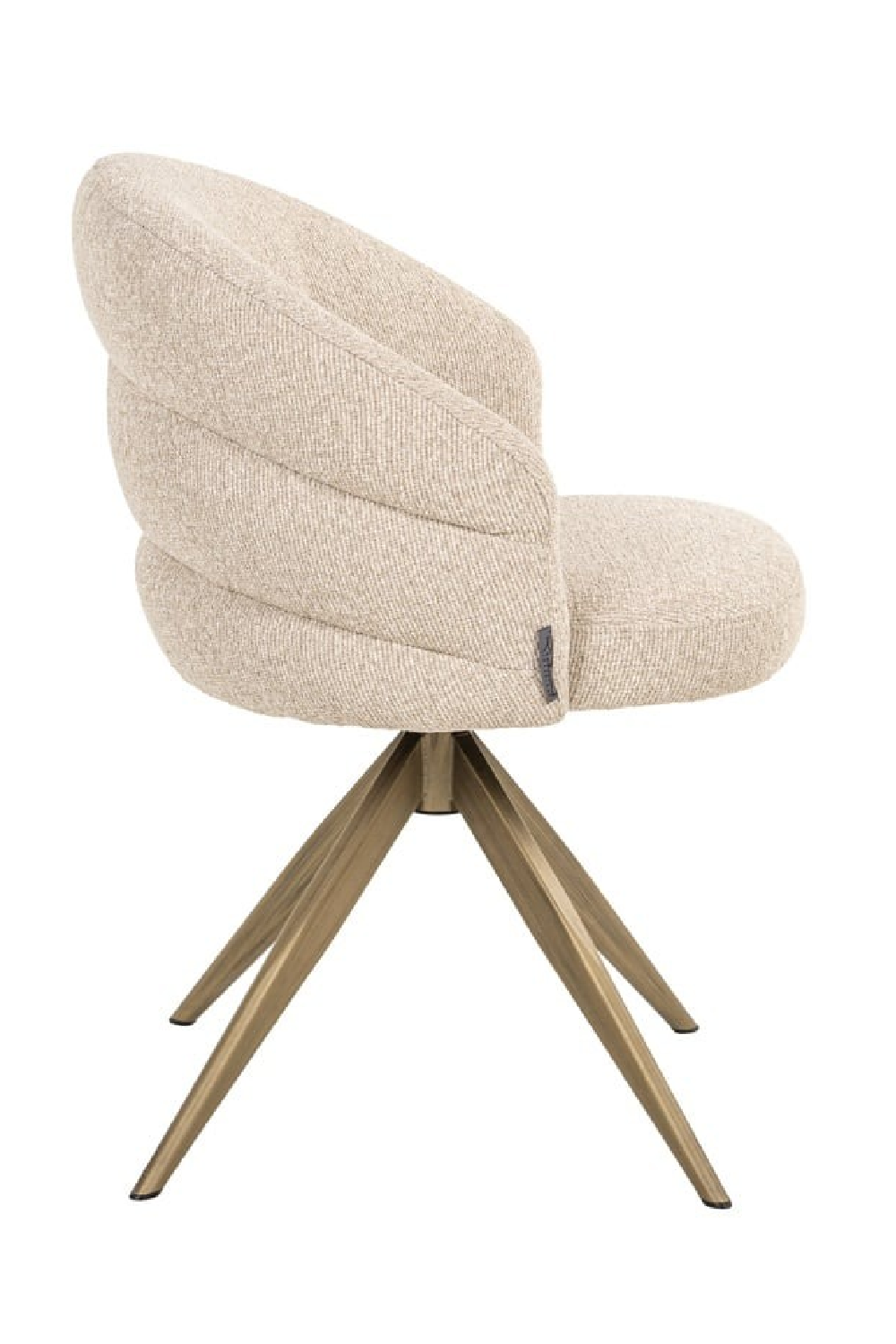 Cream Upholstered Swivel Chair | Oroa.com