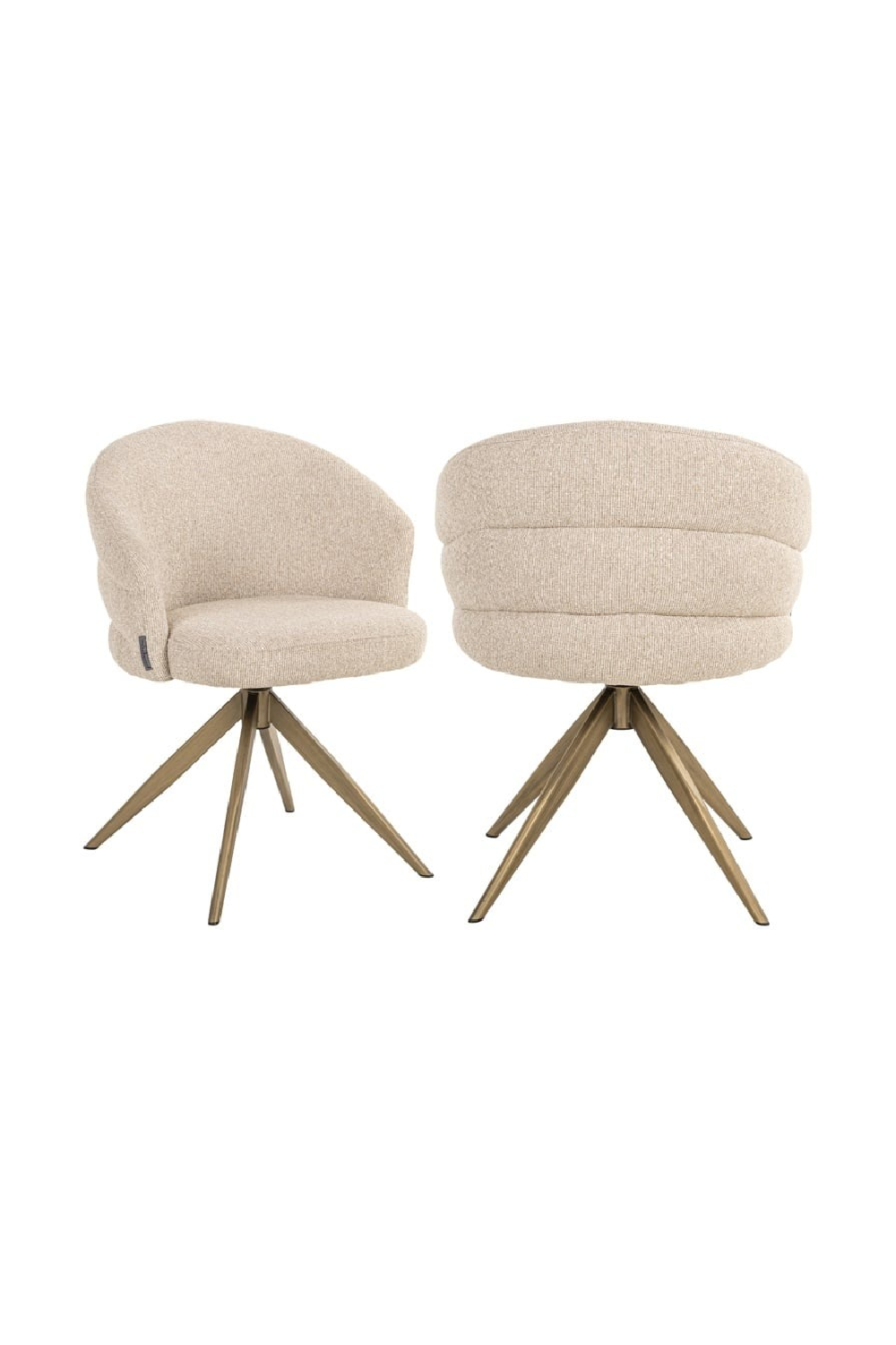 Cream Upholstered Swivel Chair | Oroa.com