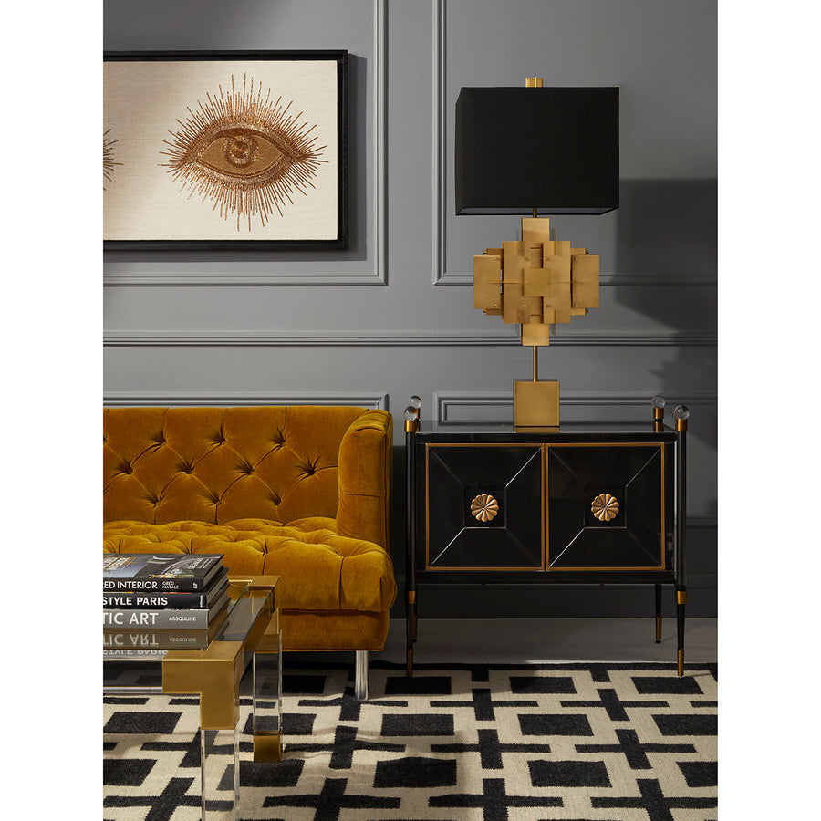 Brass Accent 2-Door Cabinet | Jonathan Adler Rider | Oroa.com