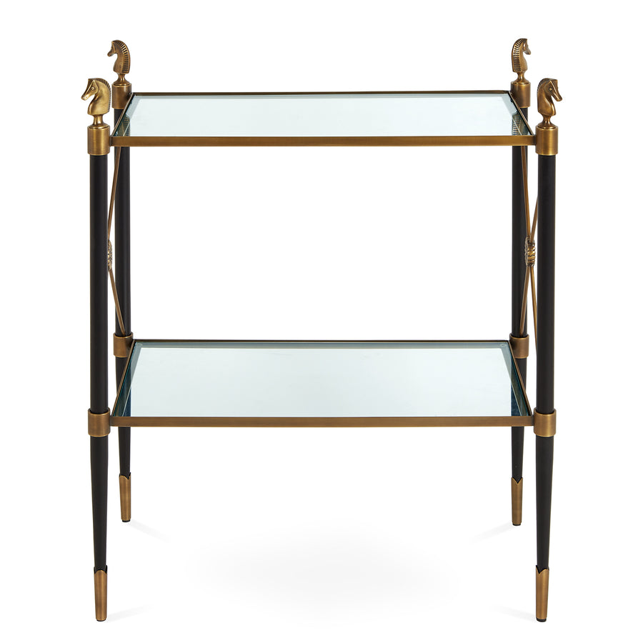 Two-Tier Glass Side Table | Jonathan Adler Rider | Oroa.com