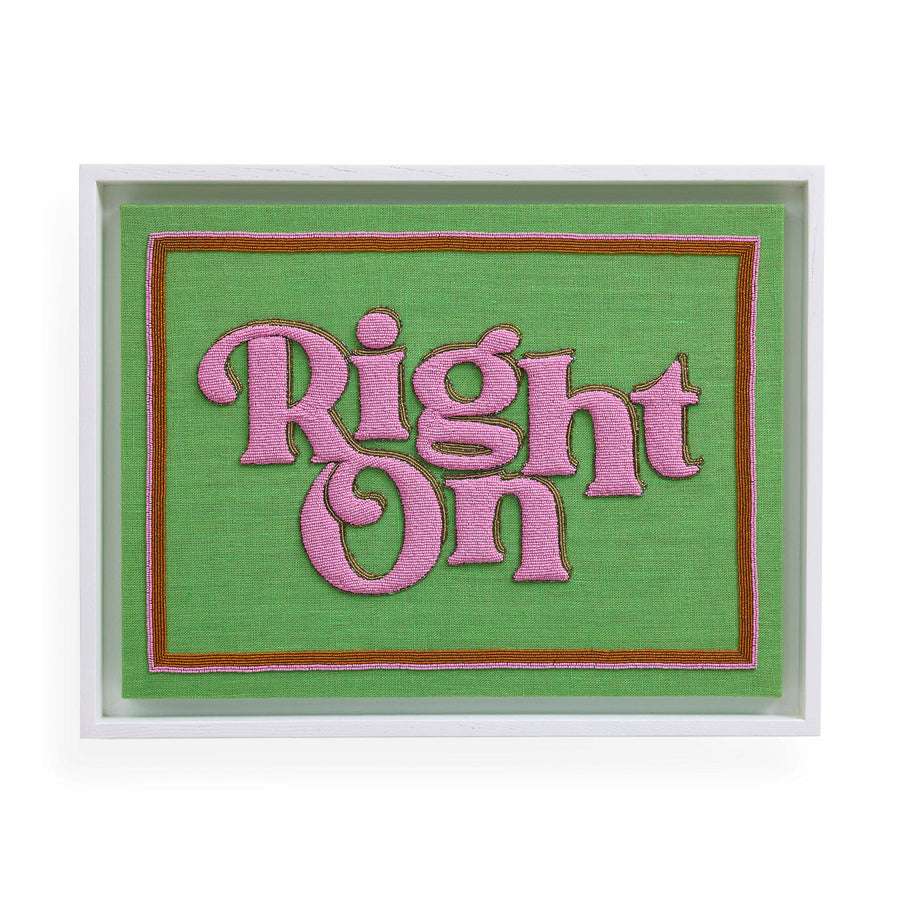 Beaded Slogan Wall Art | Jonathan Adler Right On | Oroa.com