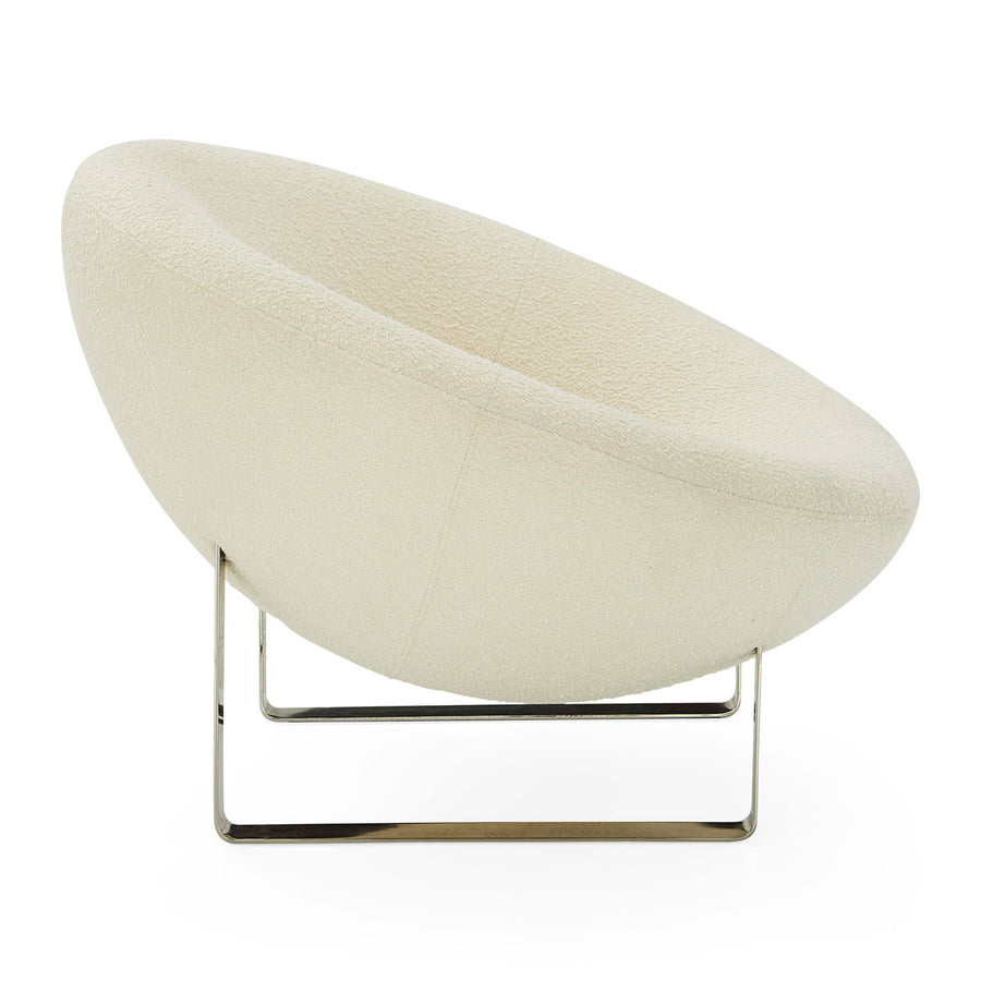Round Bouclé Lounge Chair | Jonathan Adler Saturn | Oroa.com