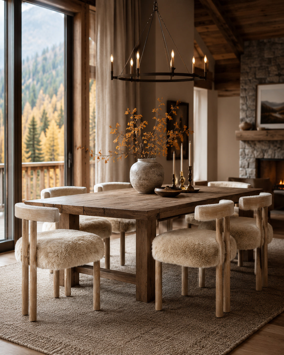 sheepskin chairs - dining - oroa