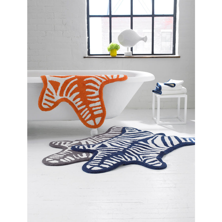 Stripes Cotton Reversible Bath Mat | Jonathan Adler Zebra | Oroa.com