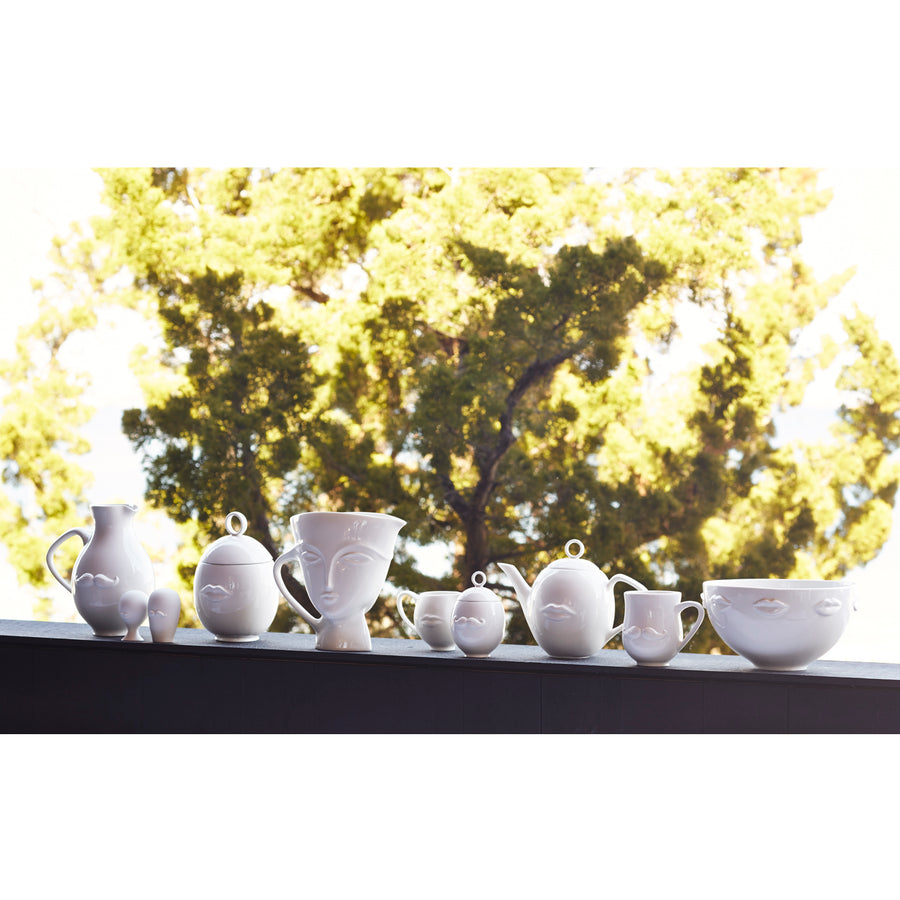 Glossy Porcelain Face Pitcher | Jonathan Adler Giuliette | Oroa.com