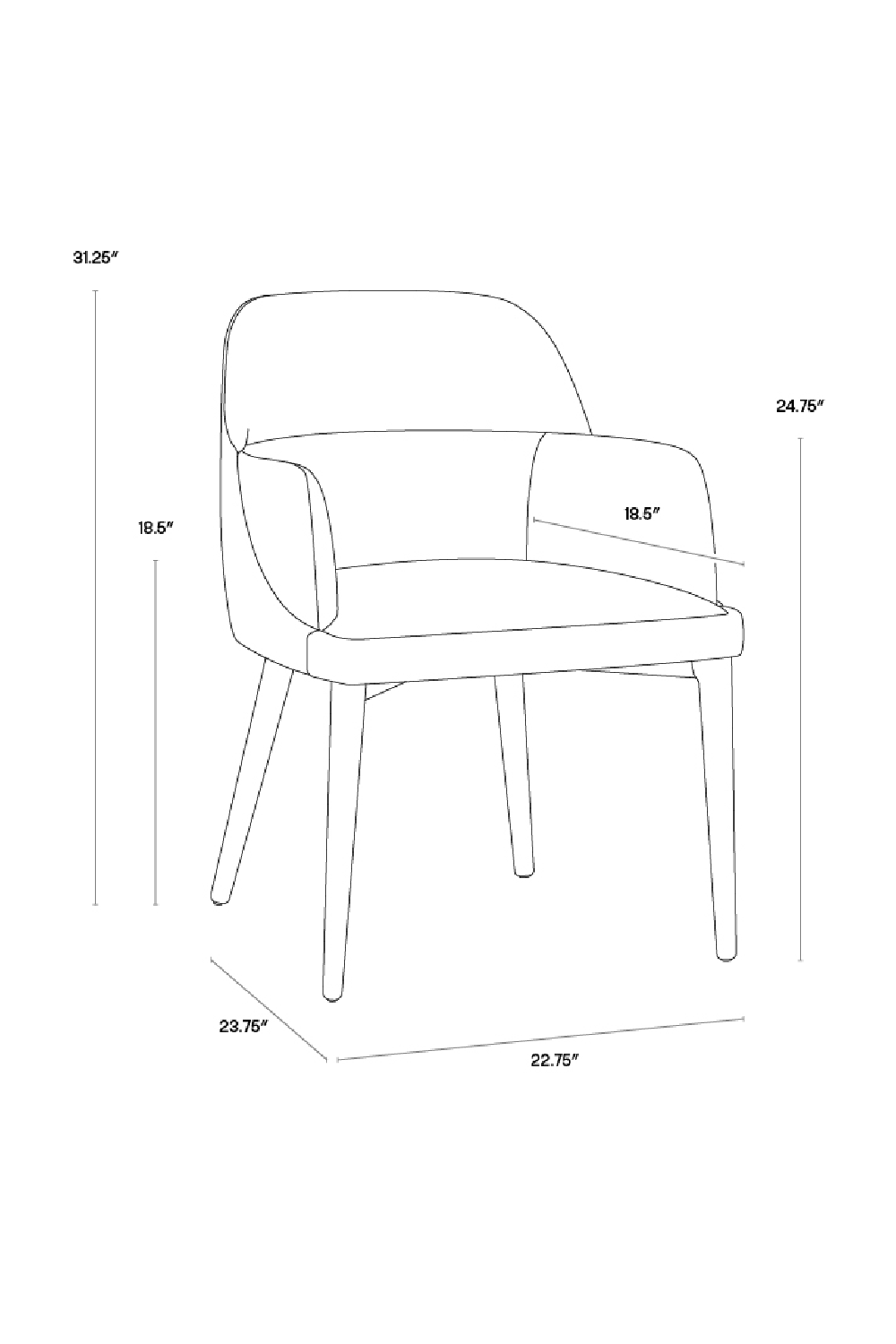 Cream and Black Leather Dining Chair by Splendido Hagan, alternate view 9