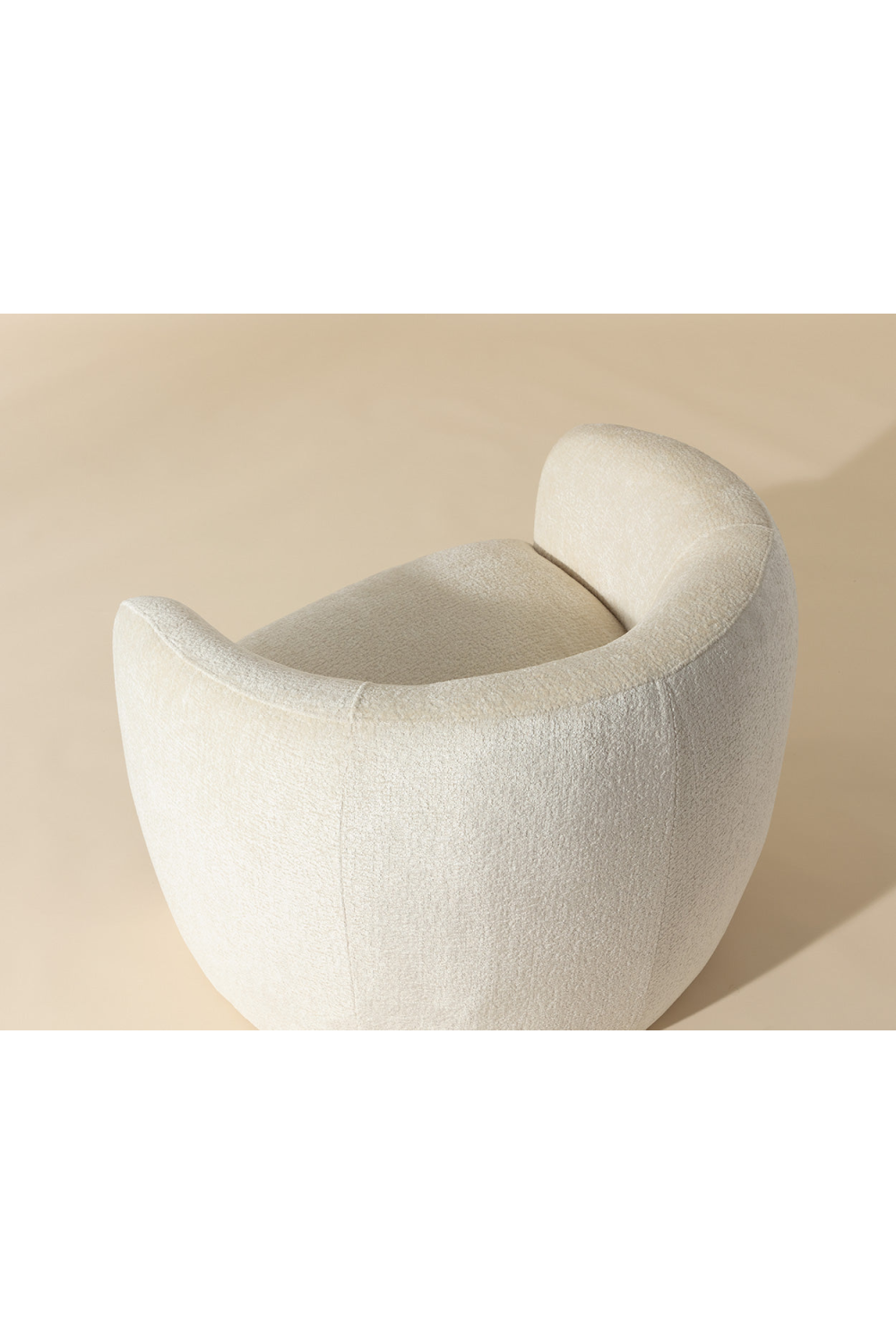 White Curved Lounge Chair by Splendido Mircea Accent Chair, alternate view 10