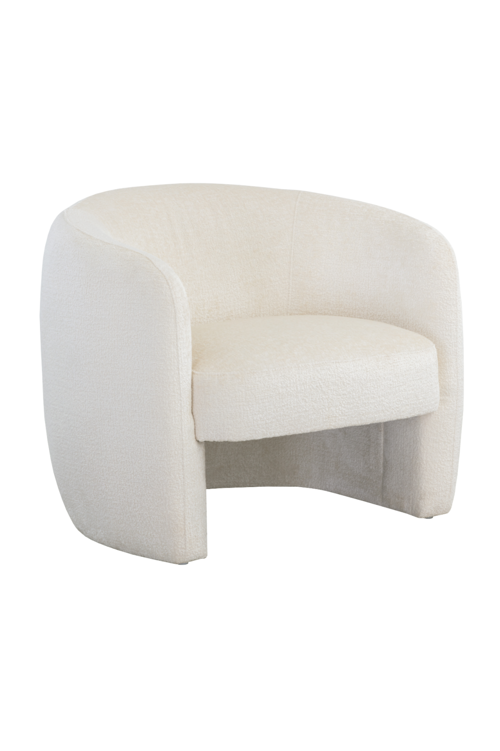 White Curved Lounge Chair by Splendido Mircea Accent Chair