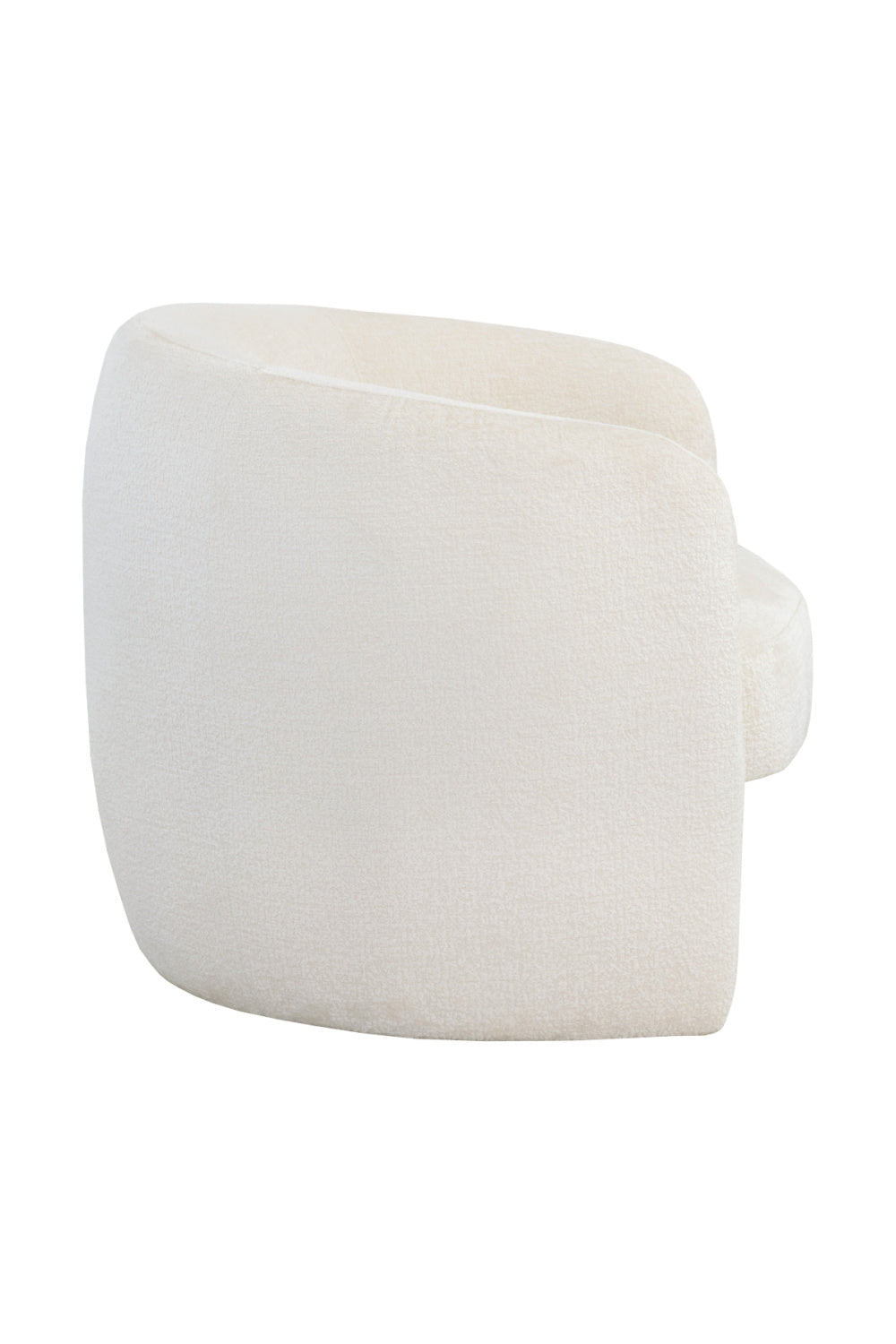 White Curved Lounge Chair by Splendido Mircea Accent Chair, alternate view 4
