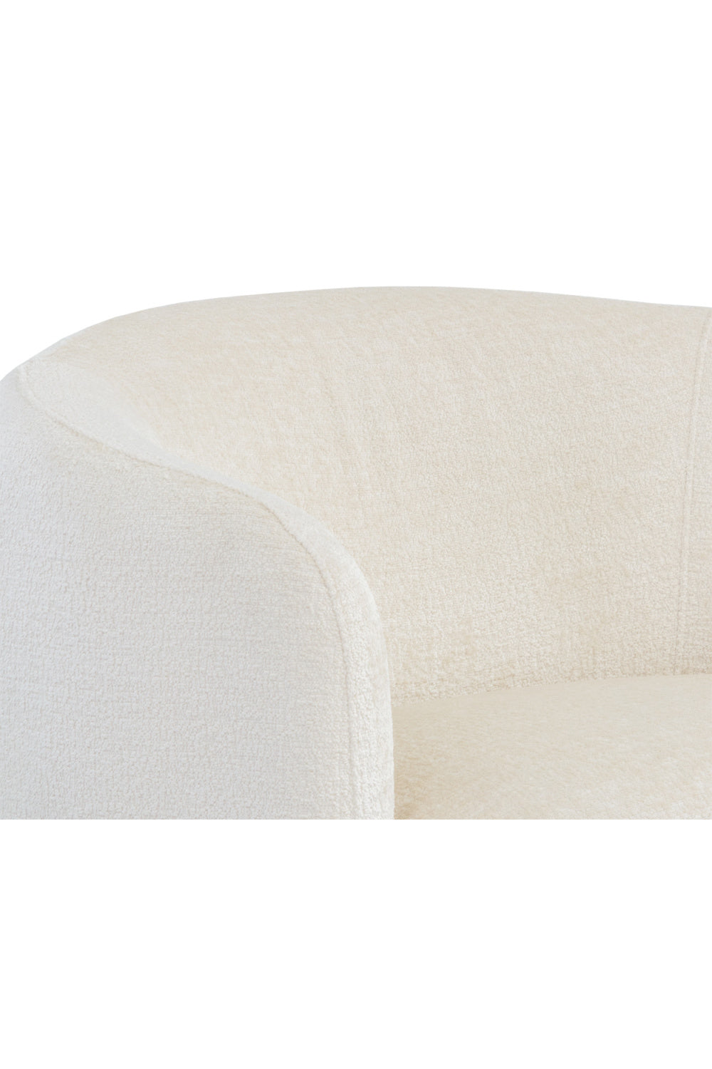White Curved Lounge Chair by Splendido Mircea Accent Chair, alternate view 6