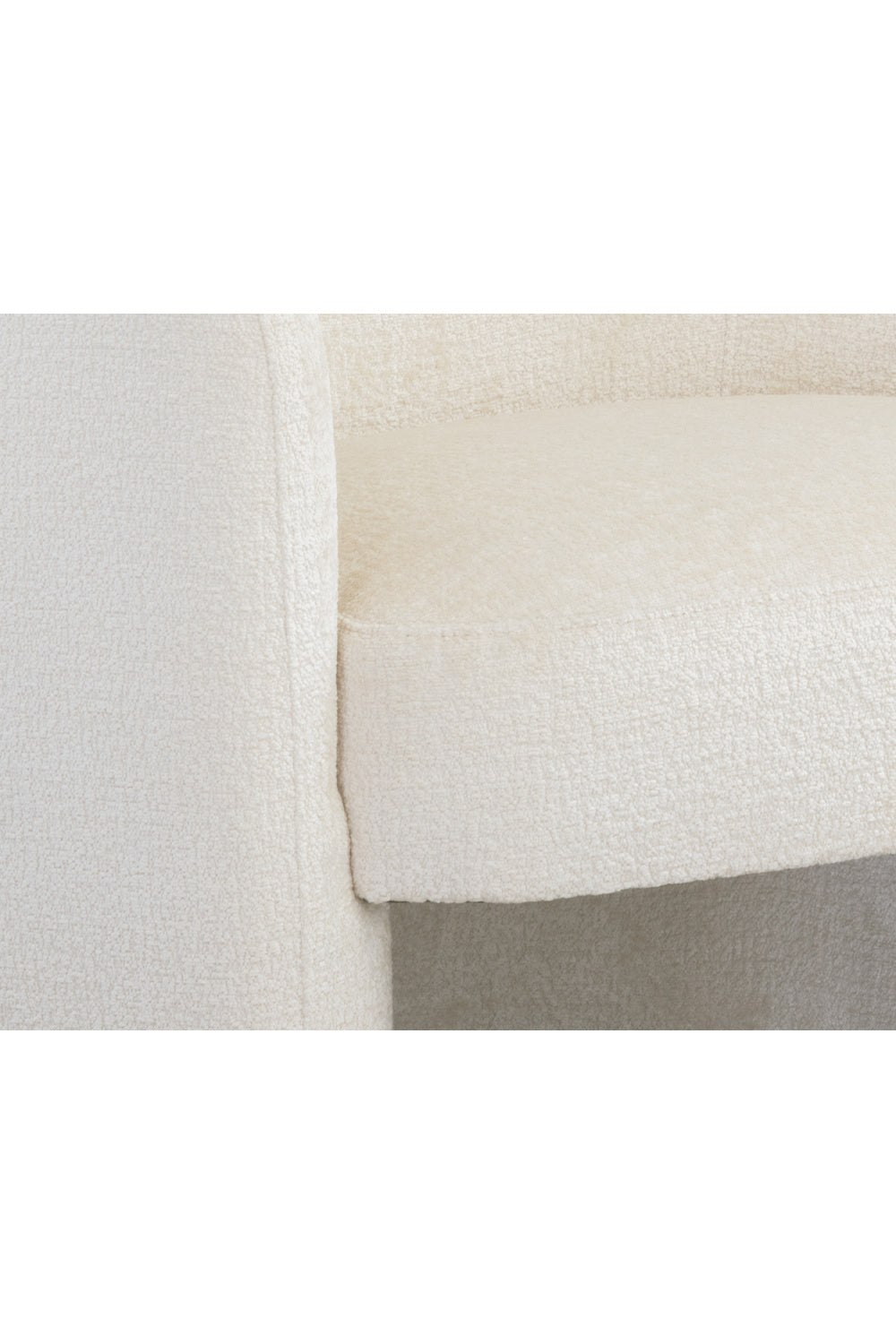 White Curved Lounge Chair by Splendido Mircea Accent Chair, alternate view 8