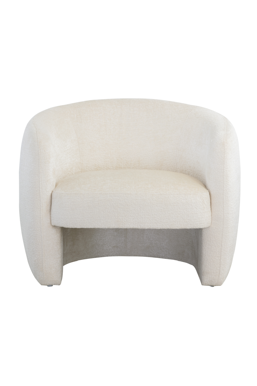 White Curved Lounge Chair by Splendido Mircea Accent Chair, alternate view 3
