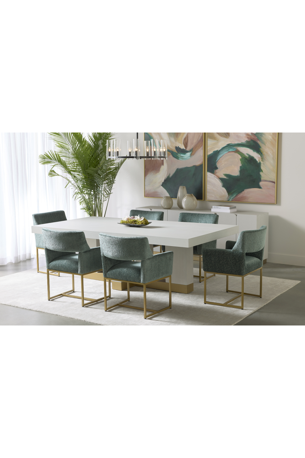 Teal Cutout-Back Dining Chair by Splendido Greco, alternate view 9