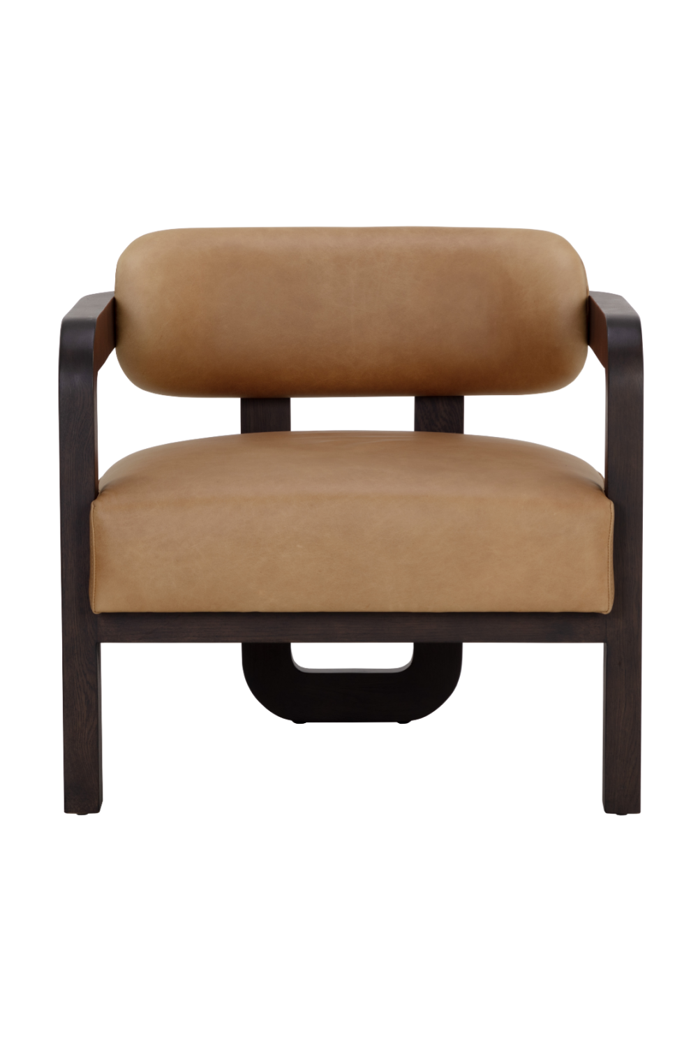 Brown Leather 3-Legged Lounge Chair by Splendido Madrone Accent Chair, alternate view 3