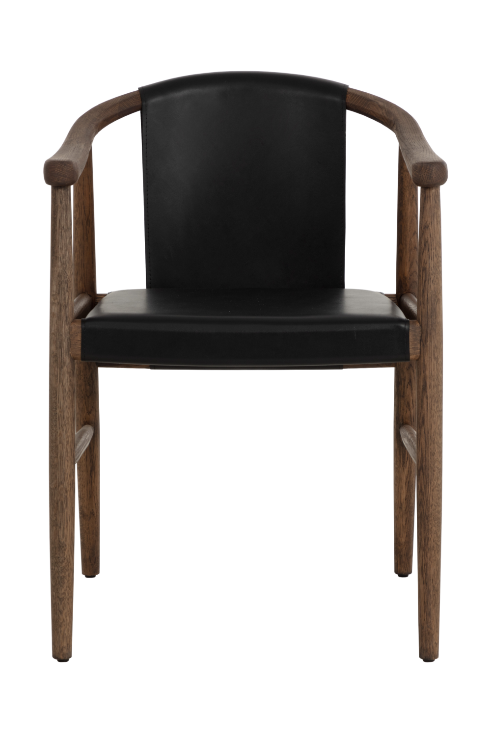 Oak Black Leather Dining Chair by Splendido Aran, alternate view 3