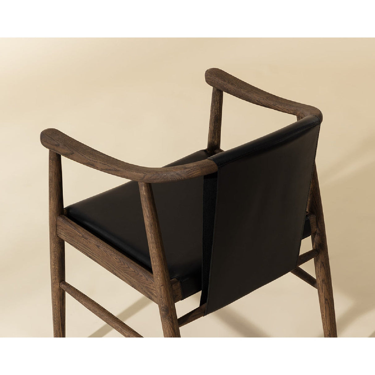 Modern European furniture - Oak Black Leather Dining Chair - www.oroa.com