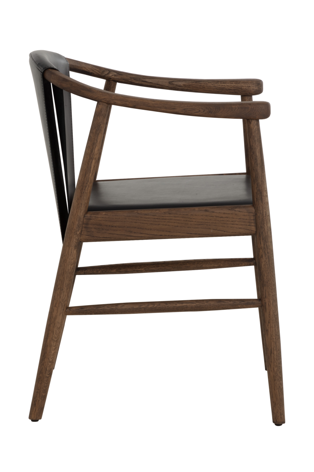 Oak Black Leather Dining Chair by Splendido Aran, alternate view 4