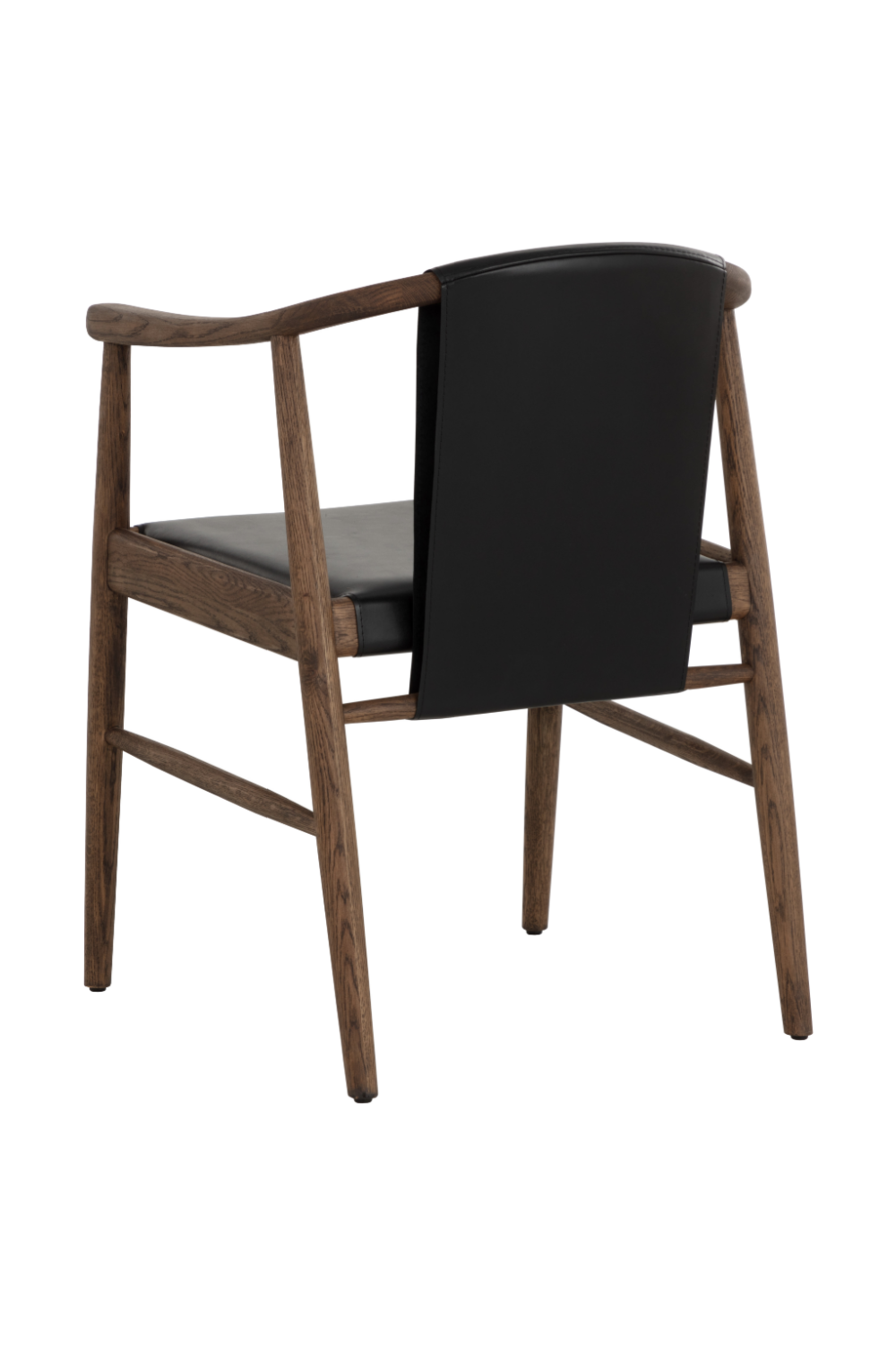 Oak Black Leather Dining Chair by Splendido Aran, alternate view 5