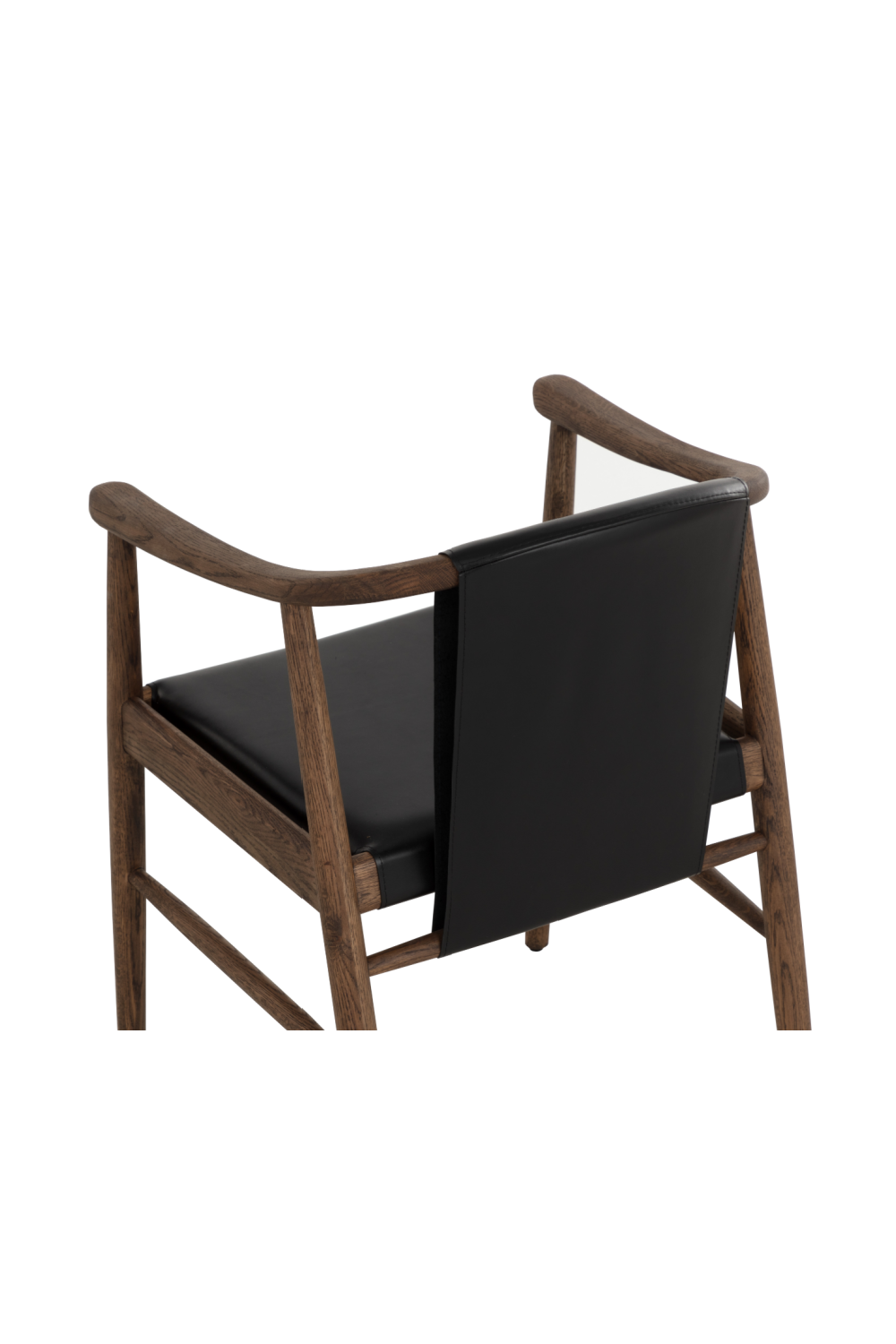 Oak Black Leather Dining Chair by Splendido Aran, alternate view 6