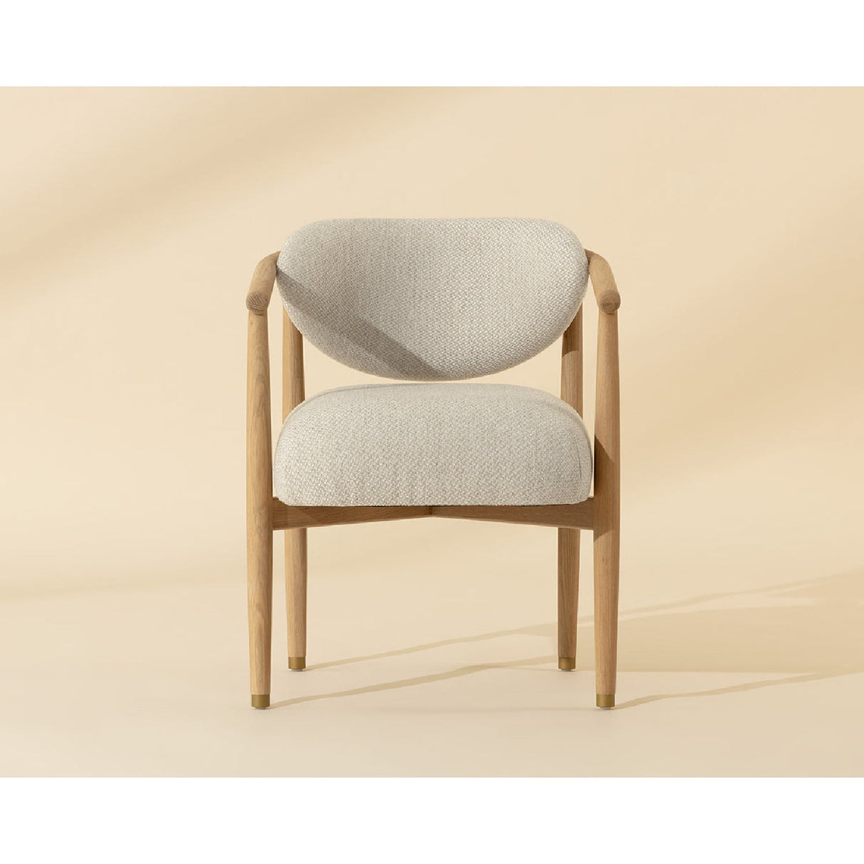 Round Oak Frame Dining Armchair by Splendido Sigrid Dining Chair, alternate view 8