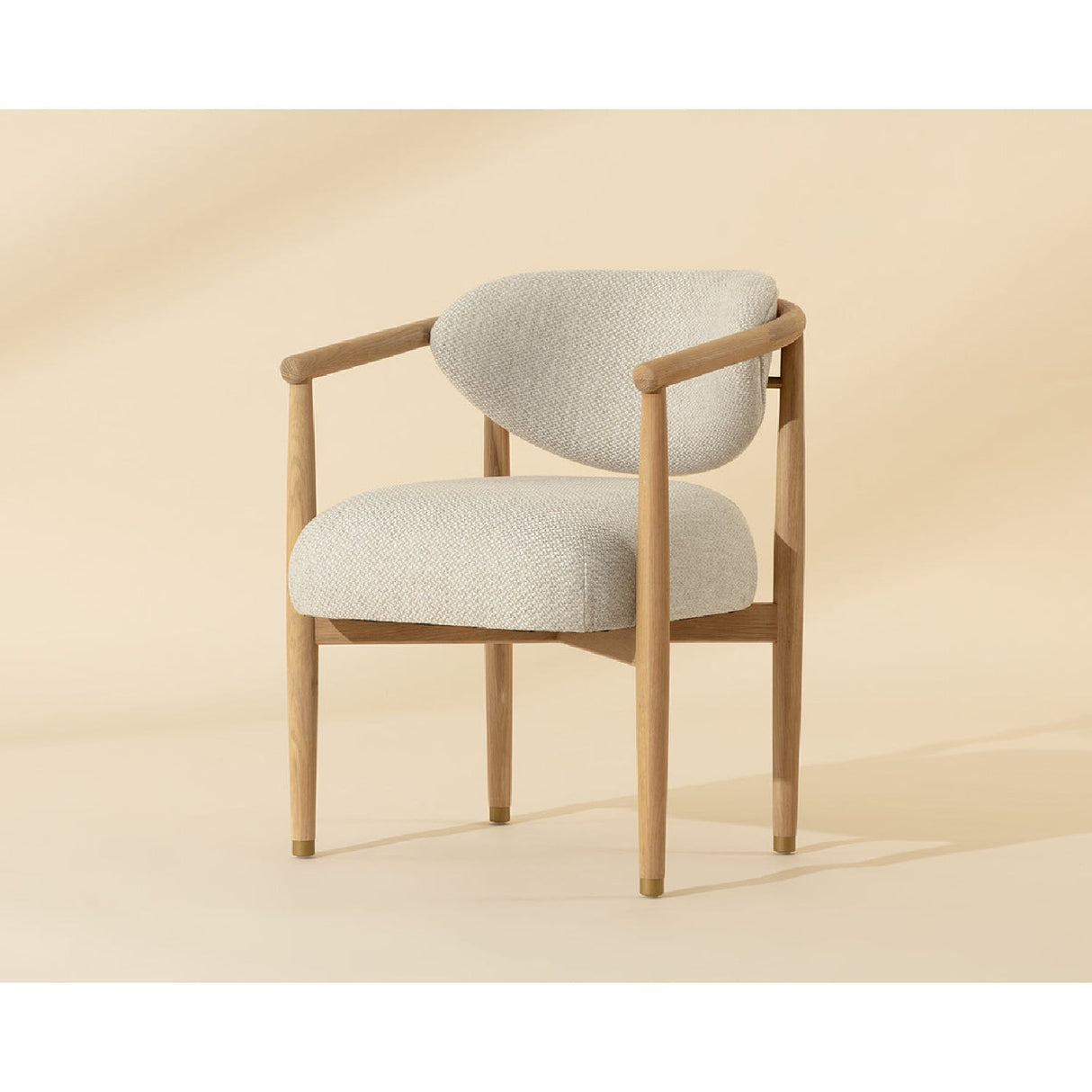 Round Oak Frame Dining Armchair by Splendido Sigrid Dining Chair, alternate view 9