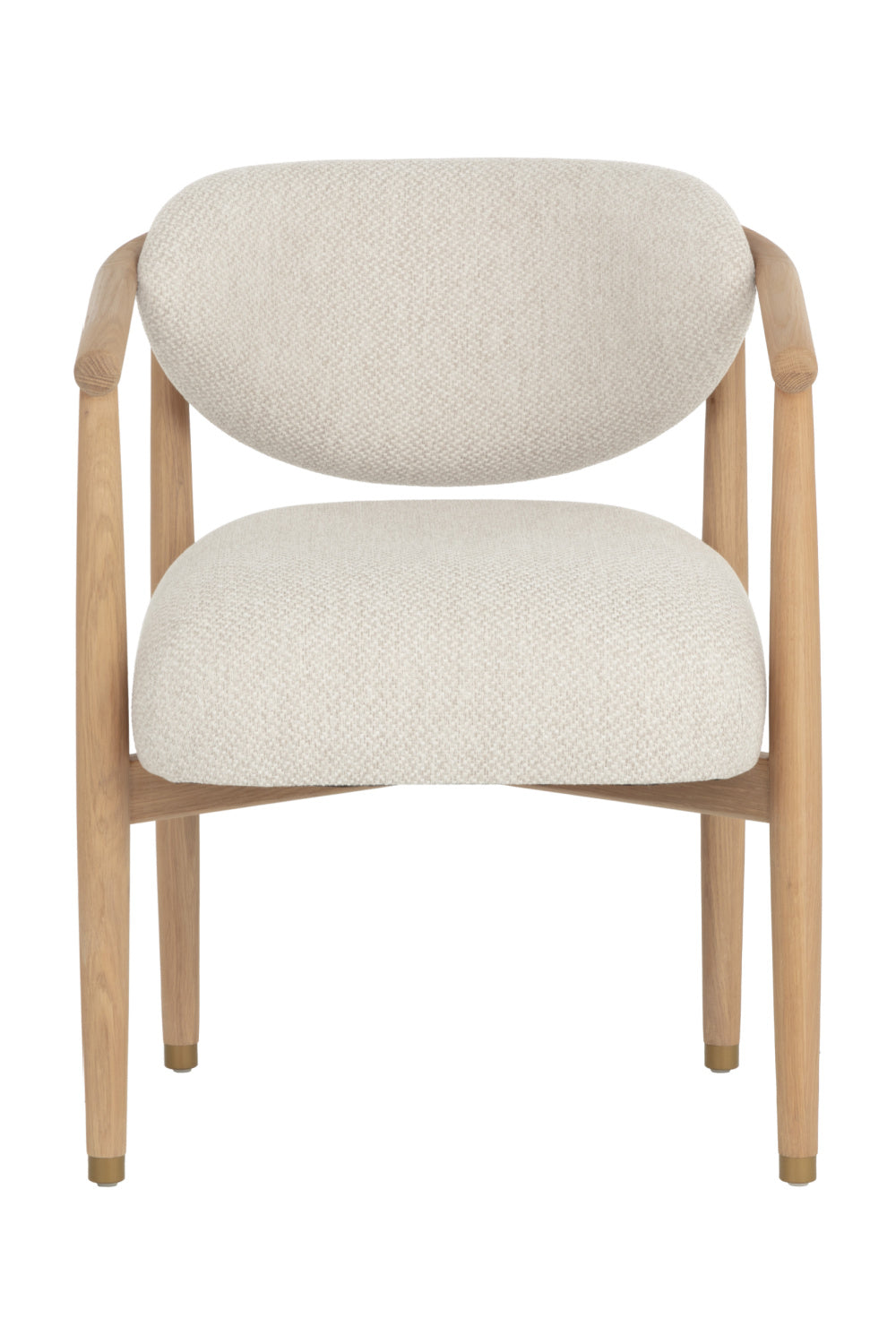 Round Oak Frame Dining Armchair by Splendido Sigrid Dining Chair, alternate view 3