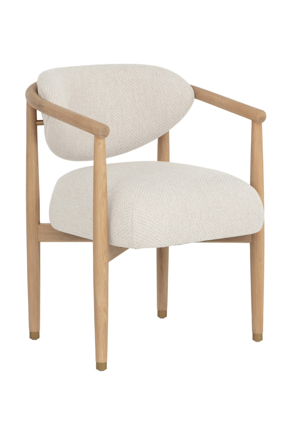 Round Oak Frame Dining Armchair by Splendido Sigrid Dining Chair