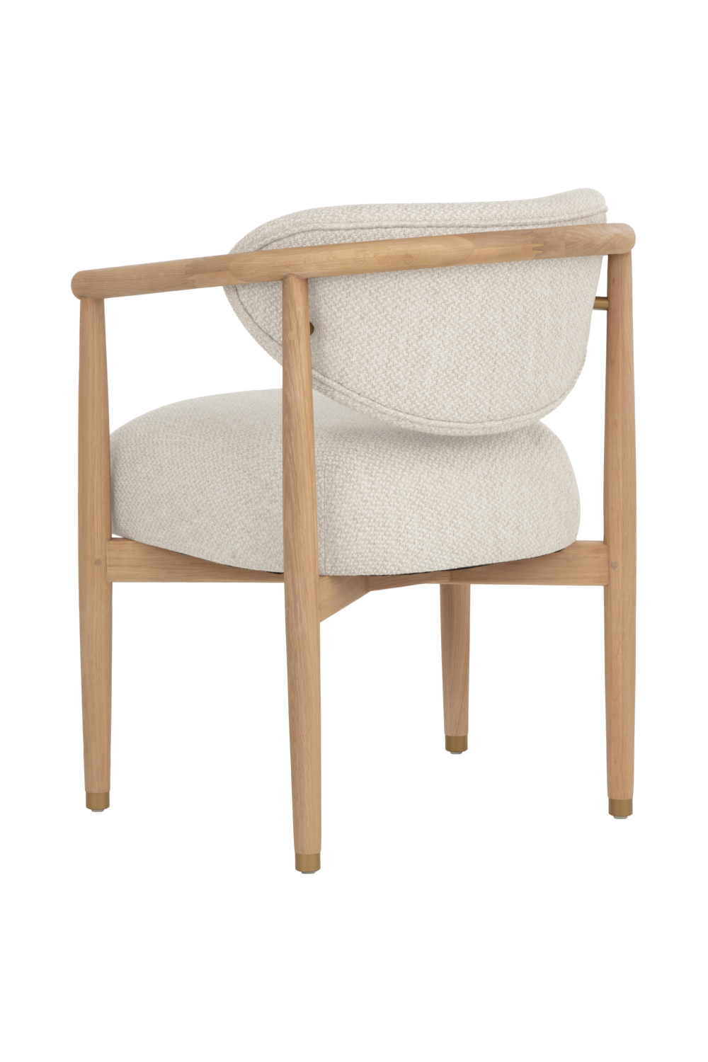 Round Oak Frame Dining Armchair by Splendido Sigrid Dining Chair, alternate view 5