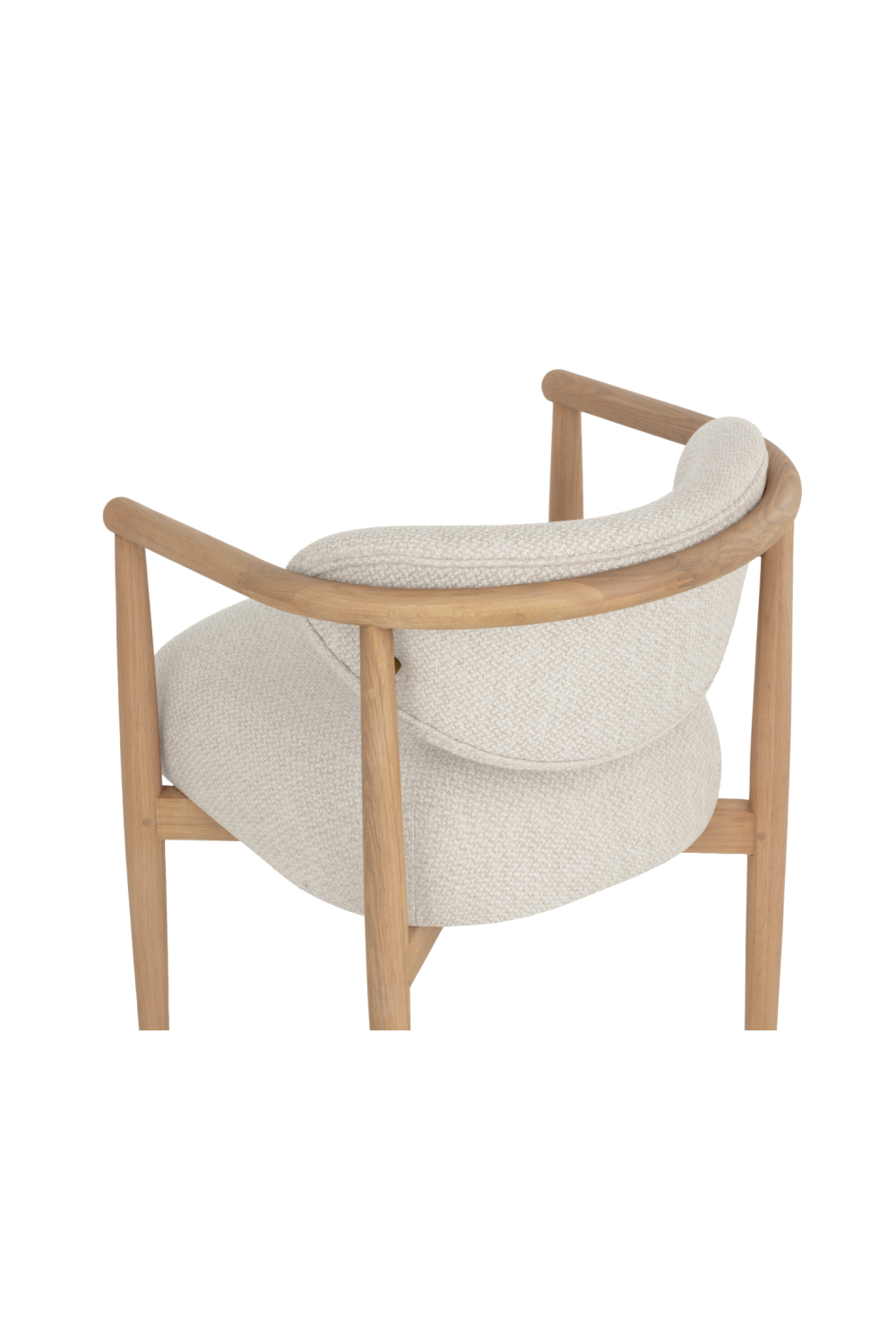 Round Oak Frame Dining Armchair by Splendido Sigrid Dining Chair, alternate view 6