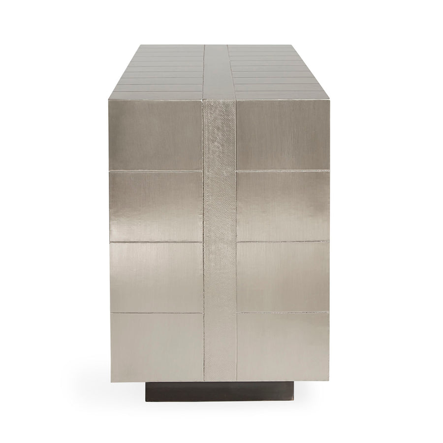 Nickel-Plated Faceted Sideboard | Jonathan Adler Talitha | Oroa.com