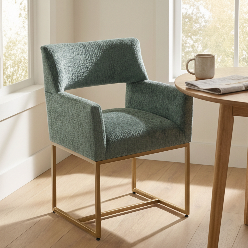 Teal Cutout-Back Dining Chair by Splendido Greco, alternate view 15