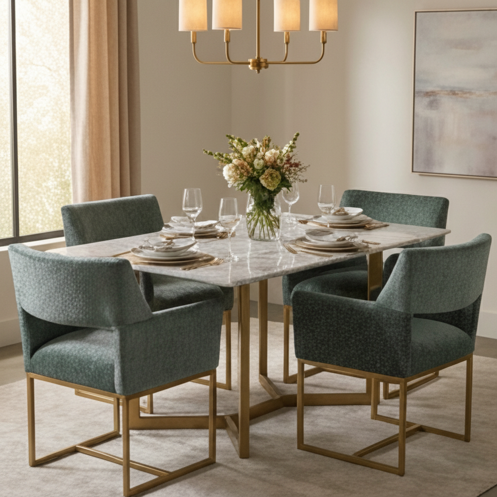 Teal Cutout-Back Dining Chair by Splendido Greco, alternate view 13