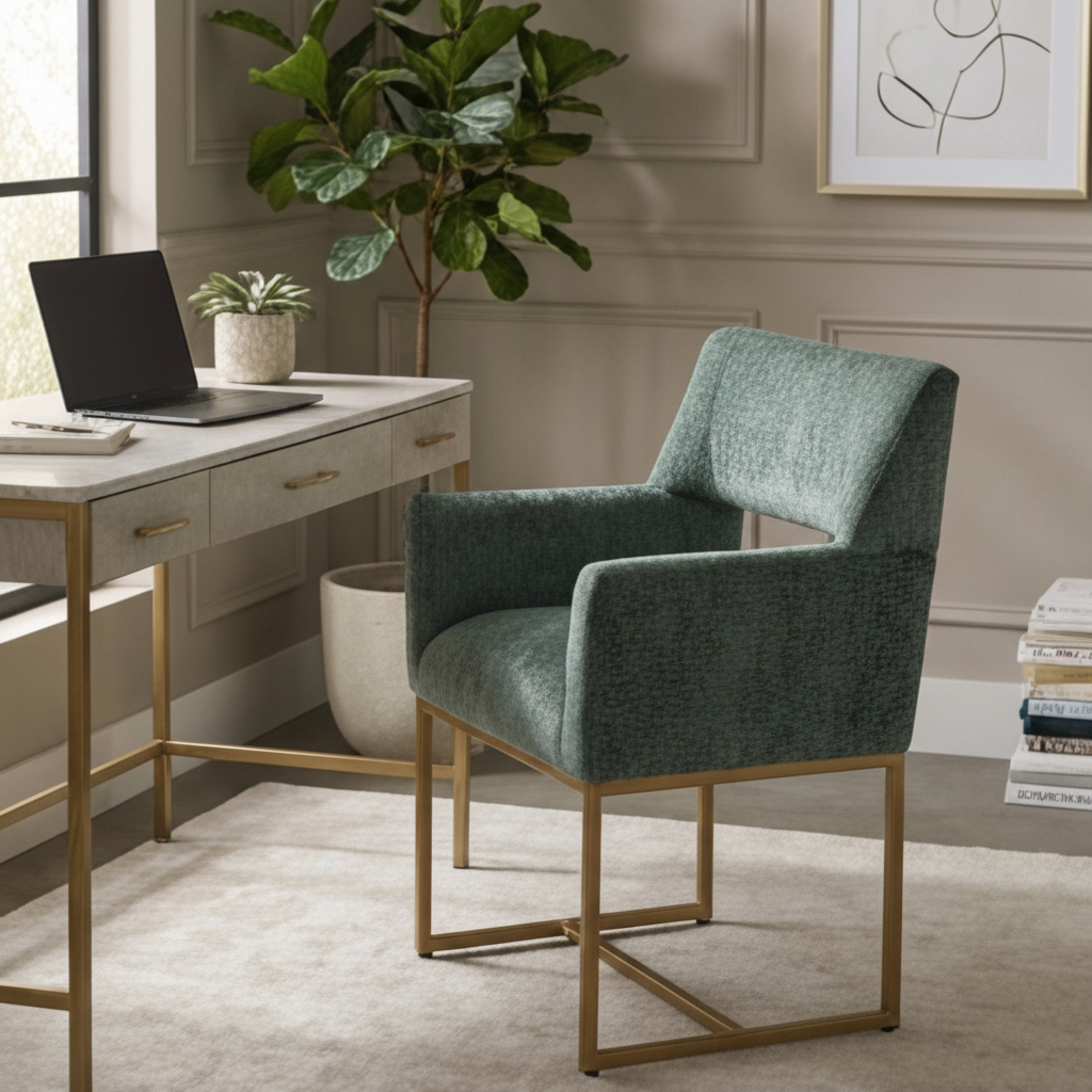 Teal Cutout-Back Dining Chair by Splendido Greco, alternate view 12