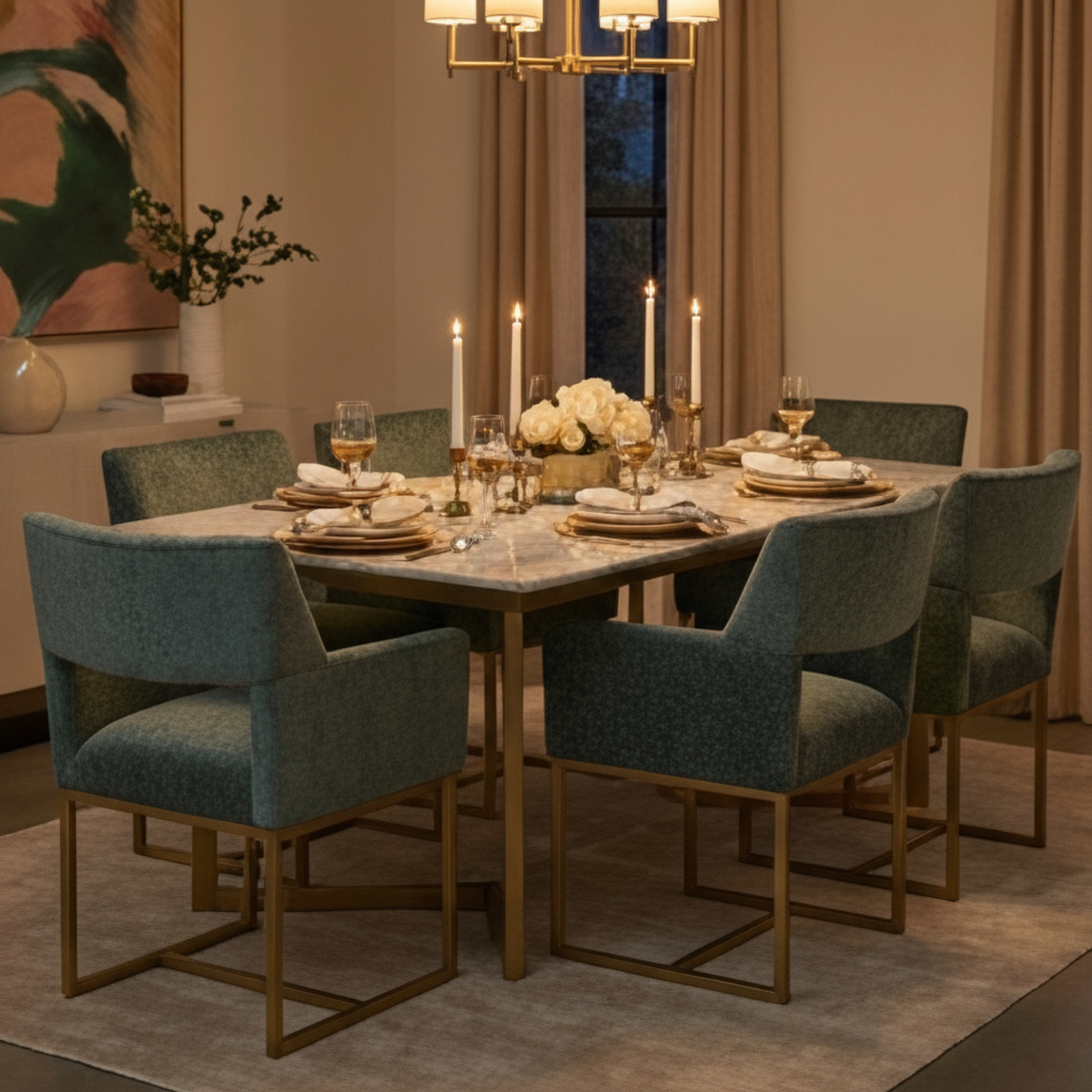 Teal Cutout-Back Dining Chair by Splendido Greco, alternate view 17