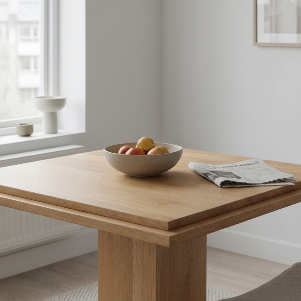 Modern European furniture - Square Natural Wood Table - www.oroa.com