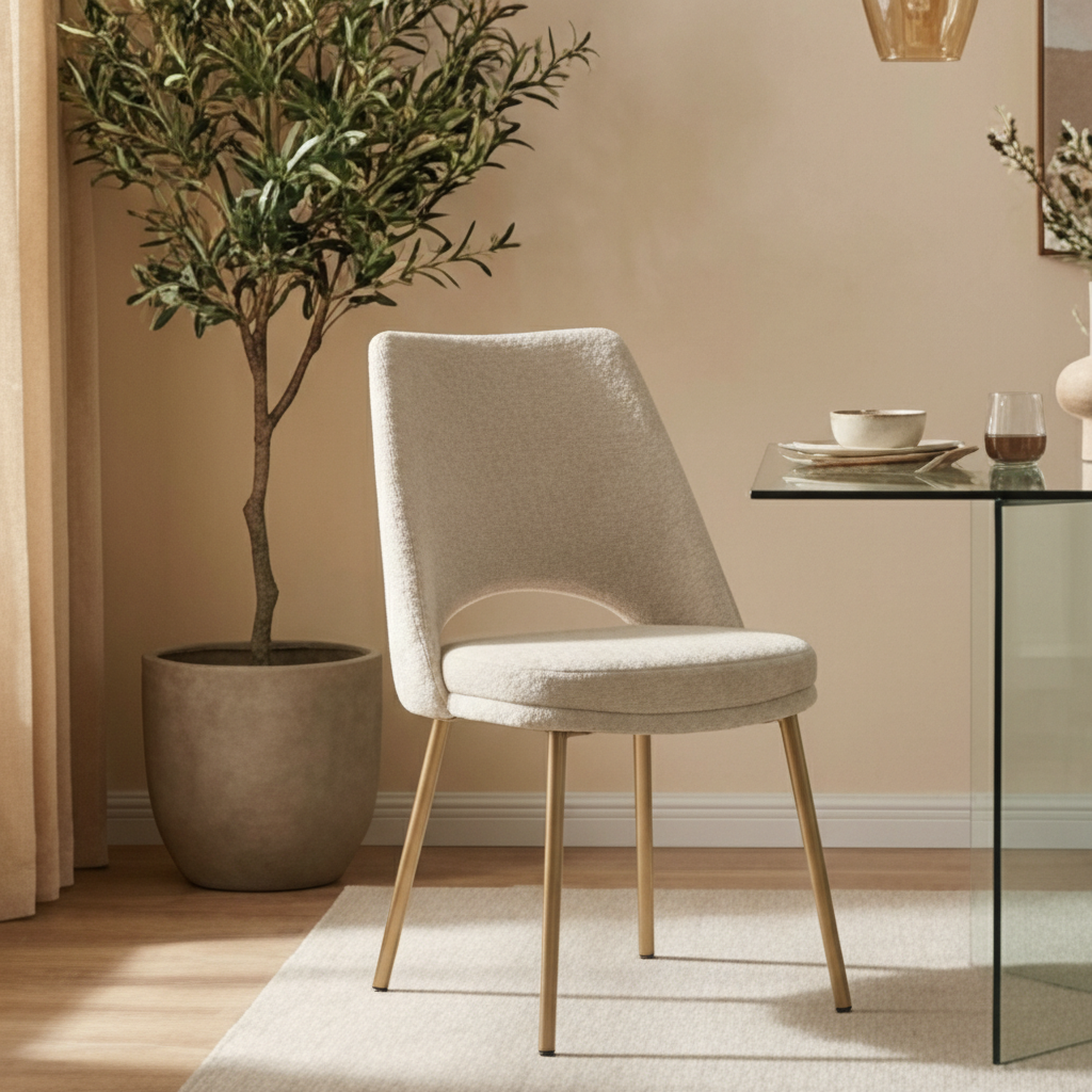 Cutout-Back Fabric Dining Chairs (2) by Splendido Radella, alternate view 16