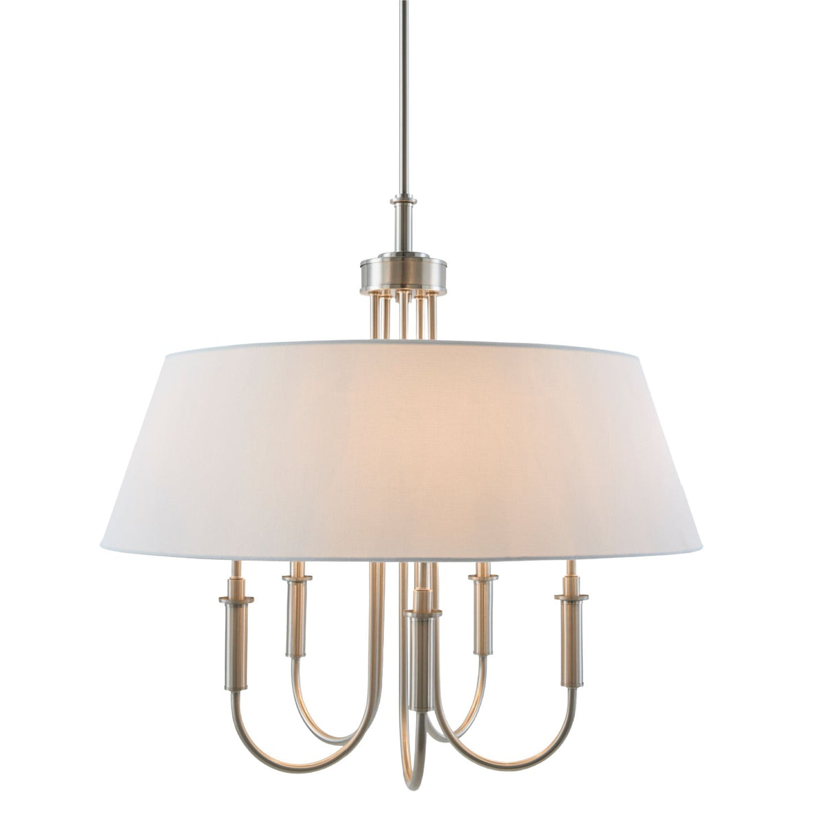 Modern European furniture - White Linen 5-Light Chandelier - www.oroa.com