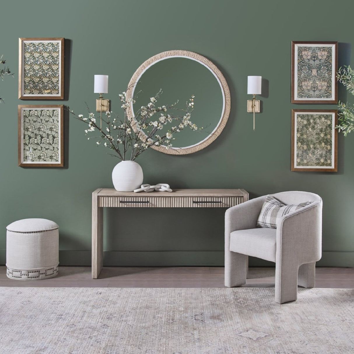 Modern European furniture - Gray Acacia 2-Drawer Console Table - www.oroa.com