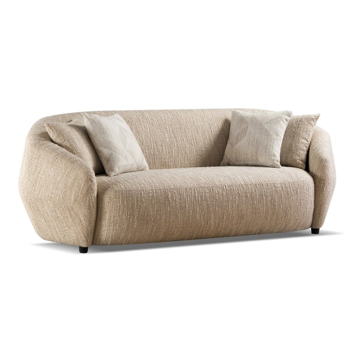 3 Seater Beige Fabric Sofa | Oroa.com