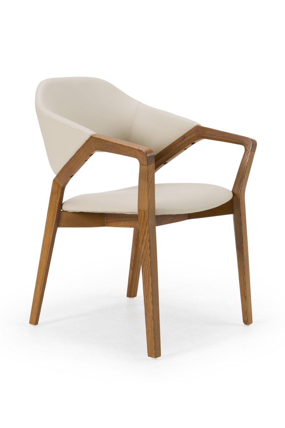 Cream Vegan Leather Dining Chair | Oroa.com