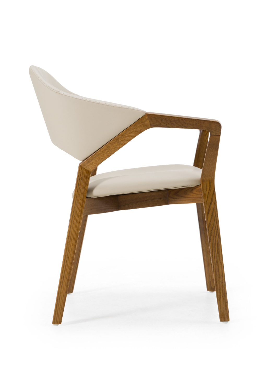 Cream Vegan Leather Dining Chair | Oroa.com