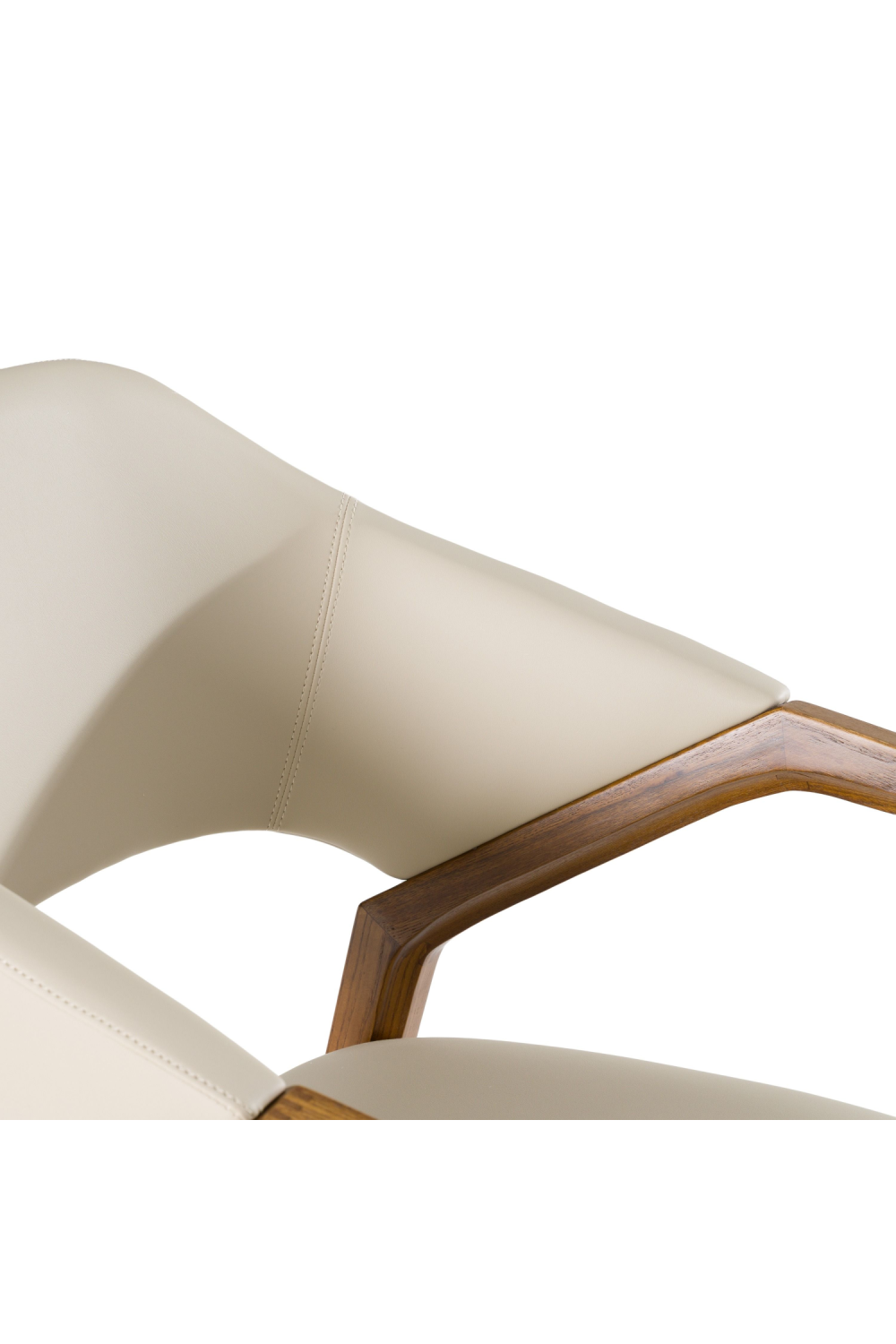 Cream Vegan Leather Dining Chair | Oroa.com