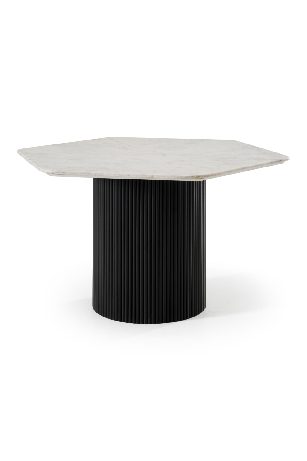 Hexagonal White Marble Dining Table | OROA Modern Rivas | Oroa.com