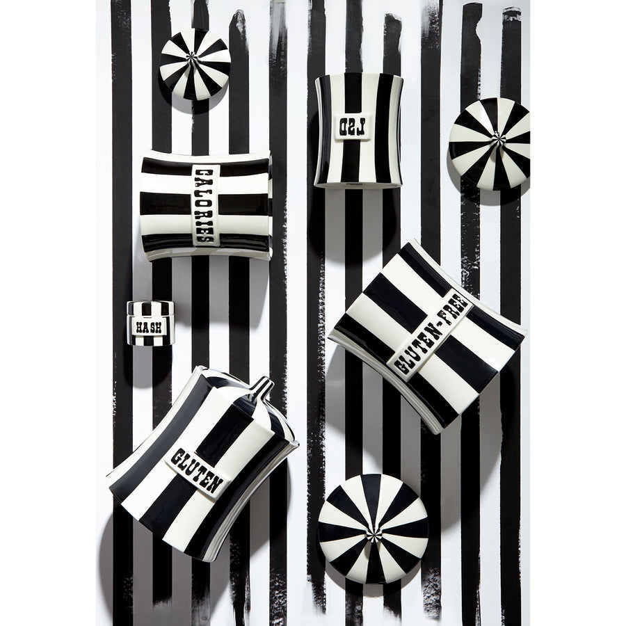 Stripes Porcelain Canister – Vice – side view