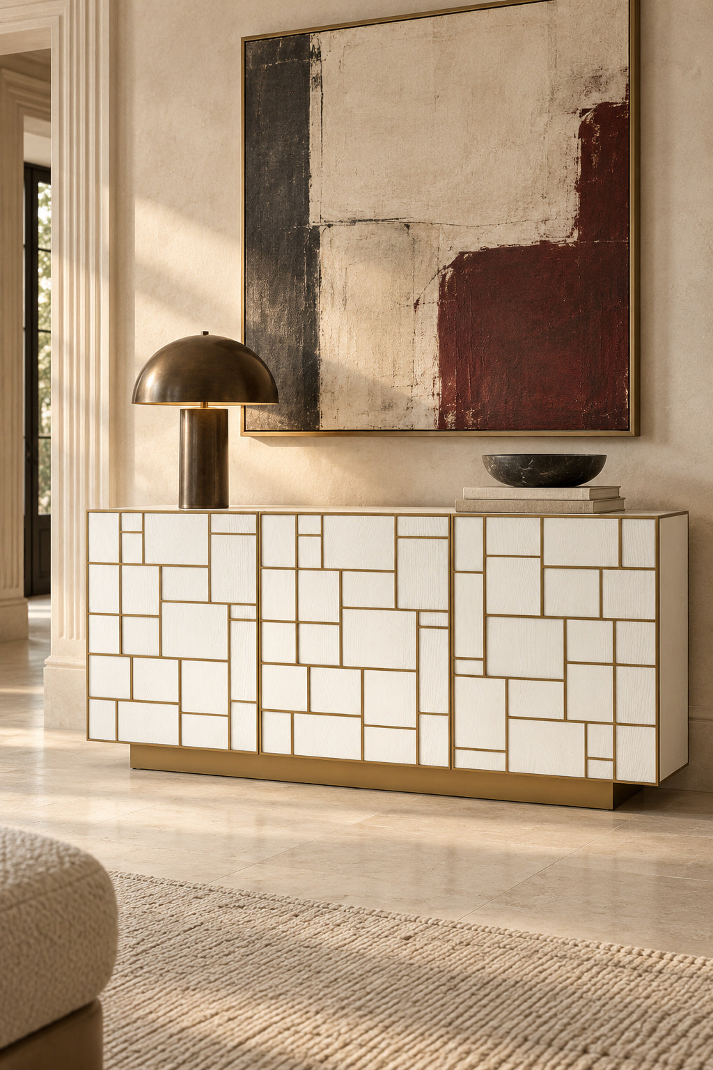 white wood sideboard