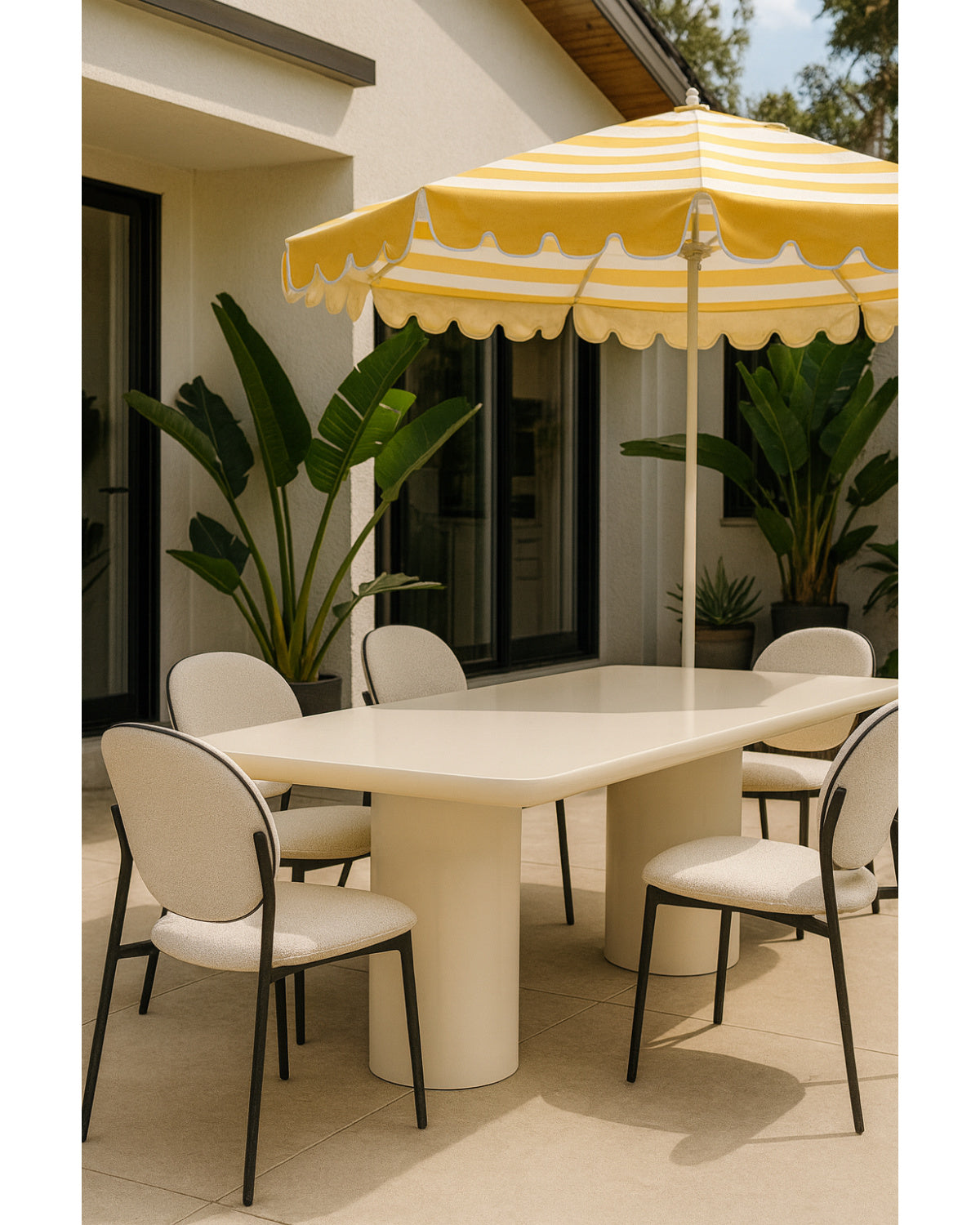 outdoor dining table - white modern - www.oroa.com | Oroa.com